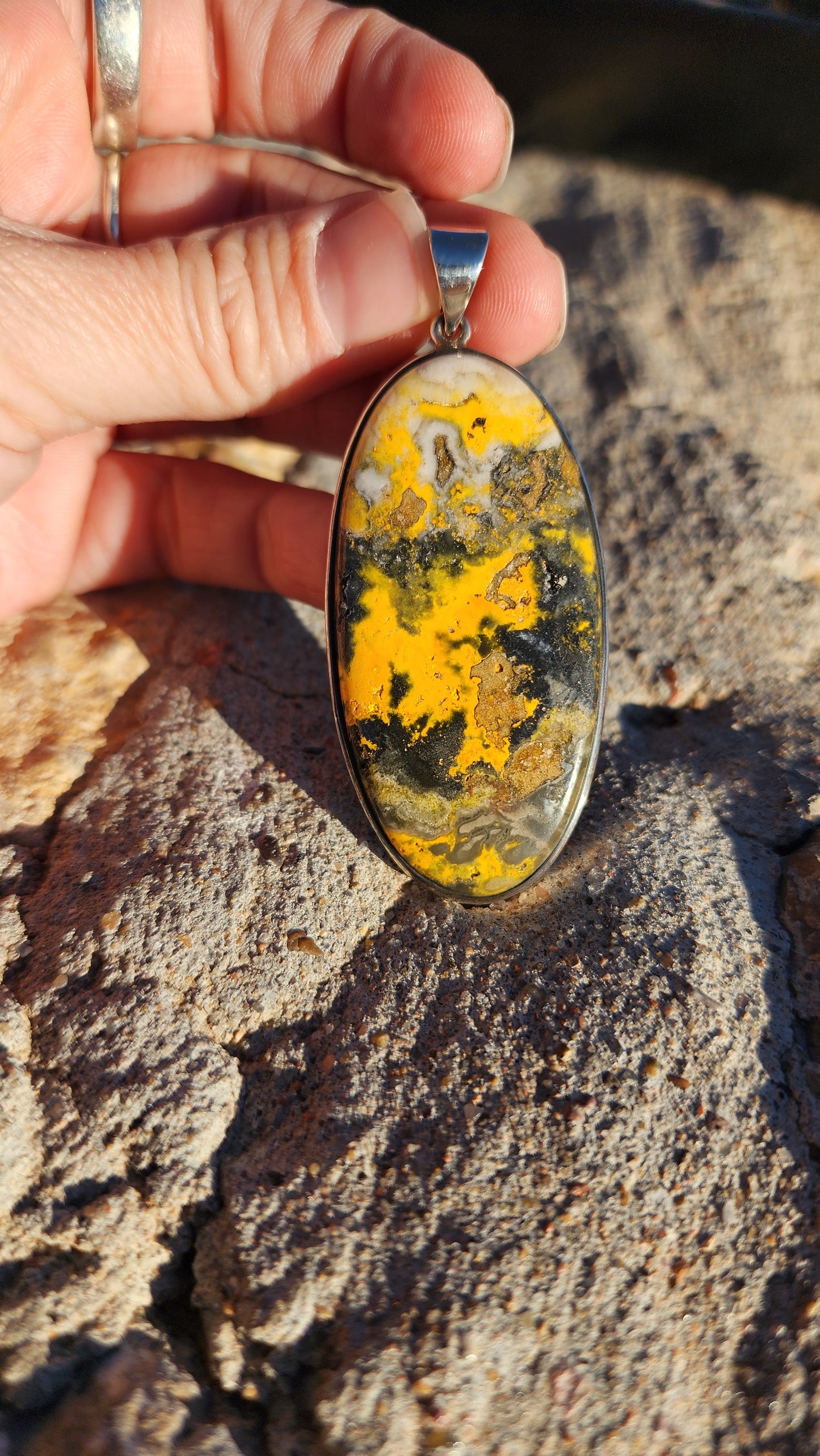 Large Bumblebee Jasper Pendant