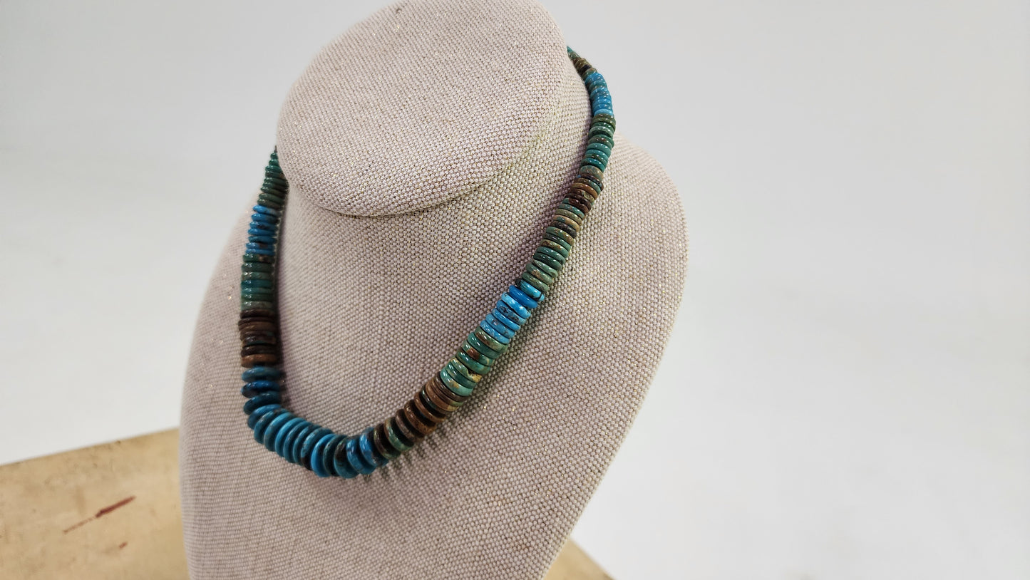 Turquoise Disc Necklace