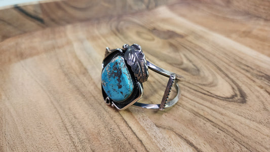 Turquoise Feather Cuff