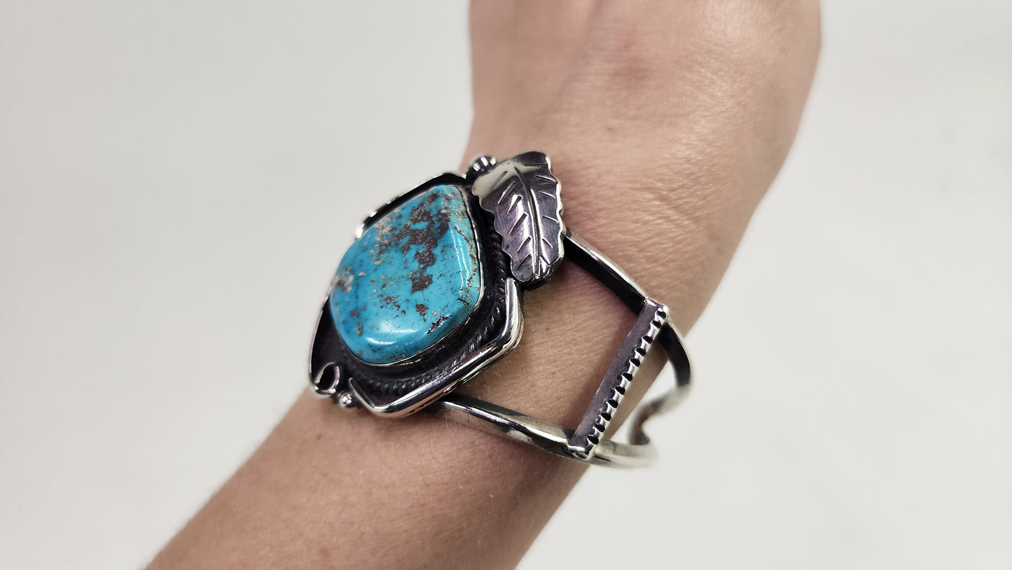 Turquoise Feather Cuff