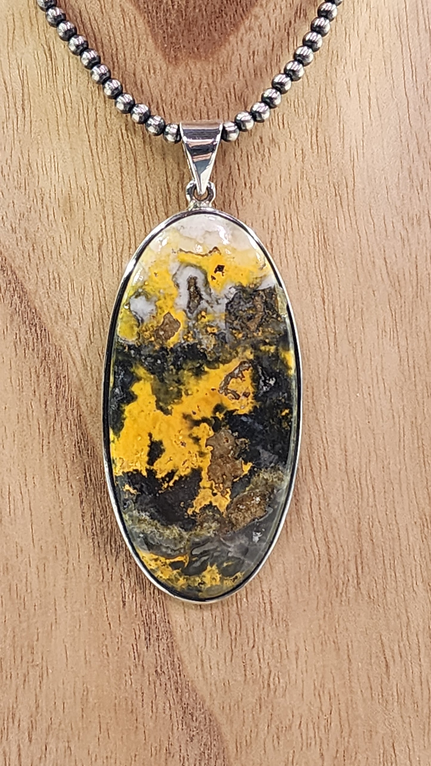 Large Bumblebee Jasper Pendant