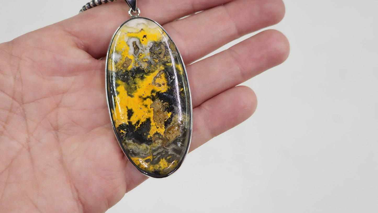 Large Bumblebee Jasper Pendant