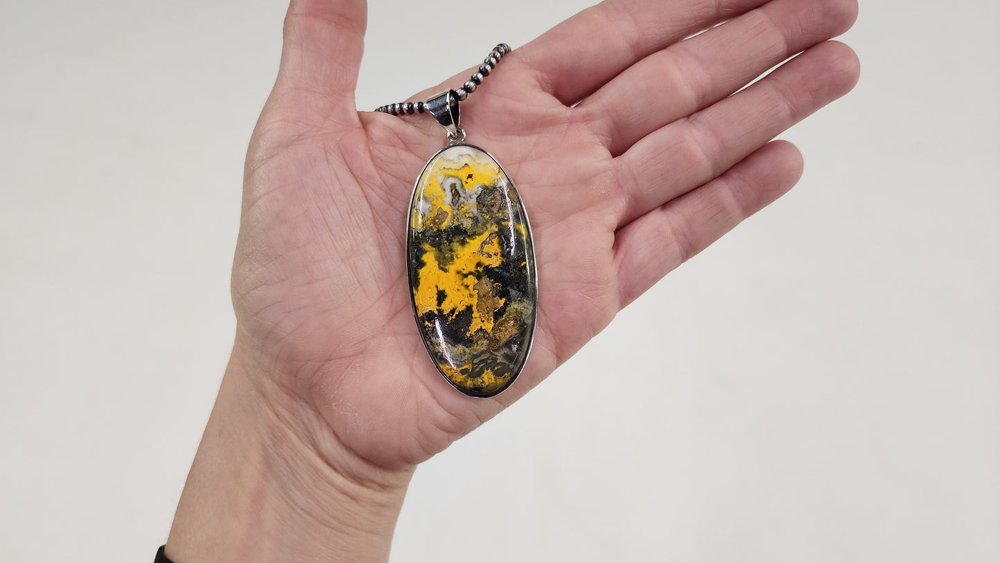 Large Bumblebee Jasper Pendant