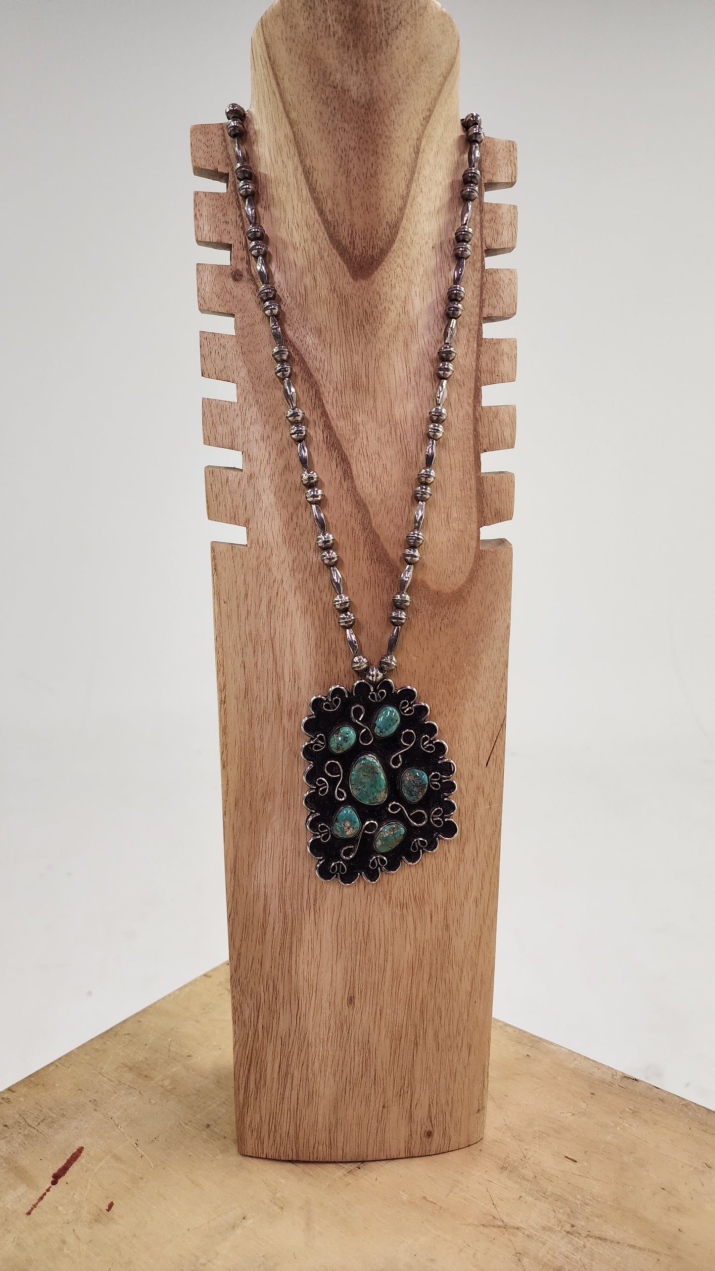 Large Turquoise Cluster Necklace