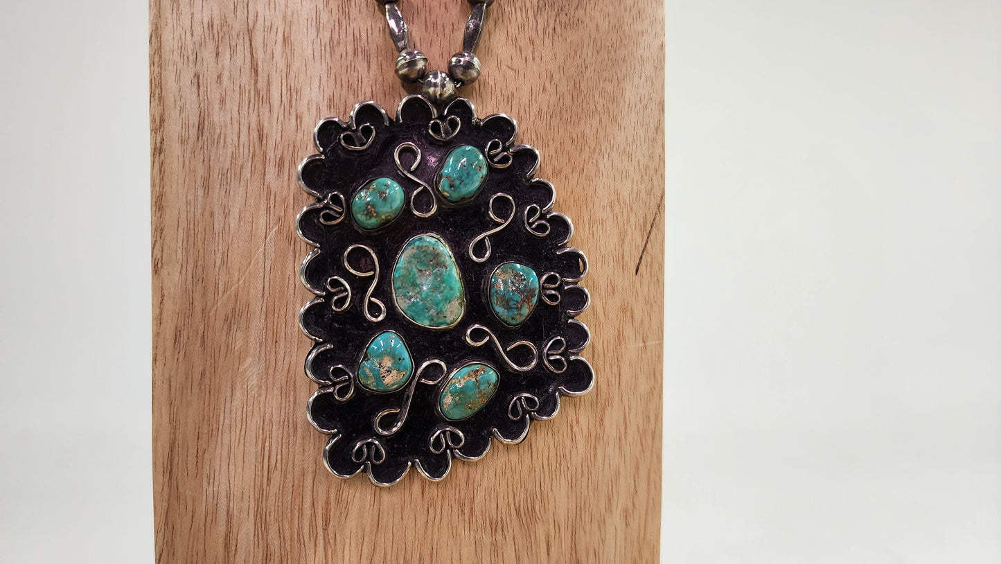 Large Turquoise Cluster Necklace