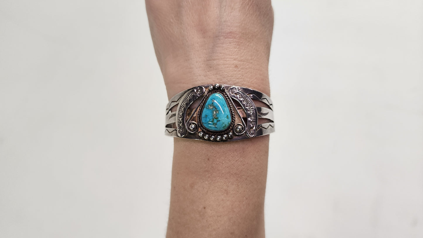 Turquoise & Sterling Silver Cuff Bracelet