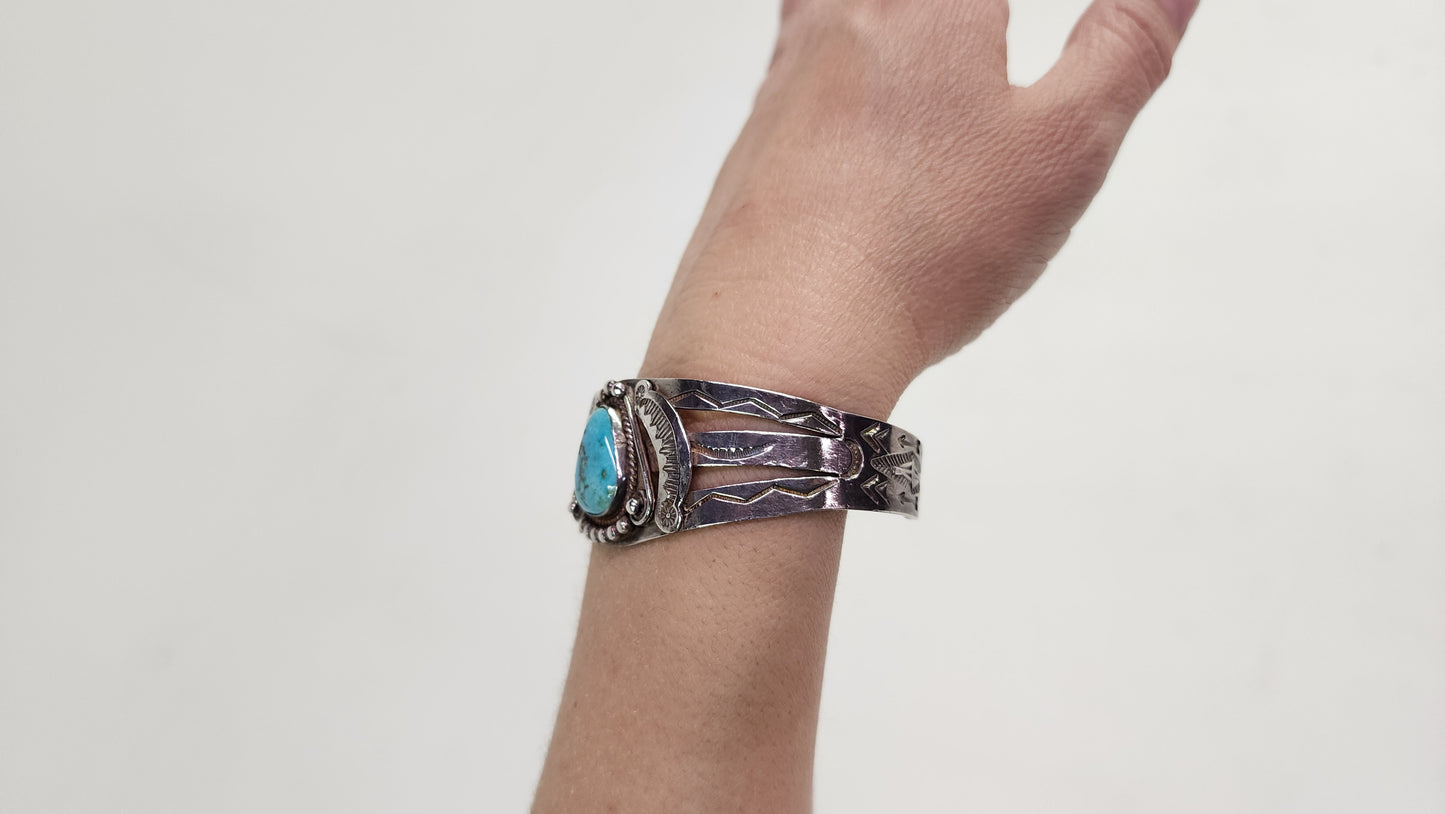 Turquoise & Sterling Silver Cuff Bracelet