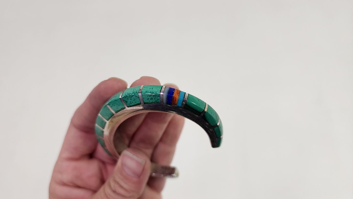 Malachite Inlay Cuff
