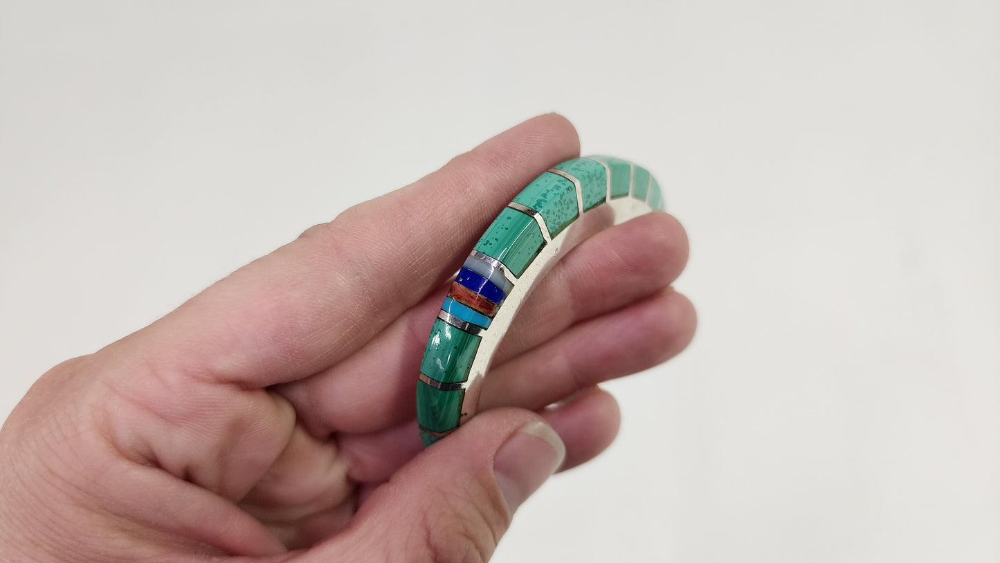Malachite Inlay Cuff