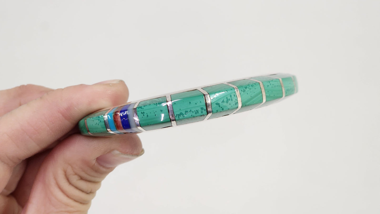 Malachite Inlay Cuff