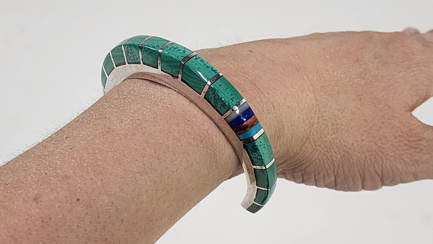 Malachite Inlay Cuff