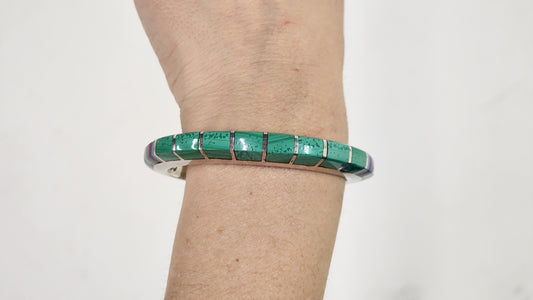 Malachite Inlay Cuff