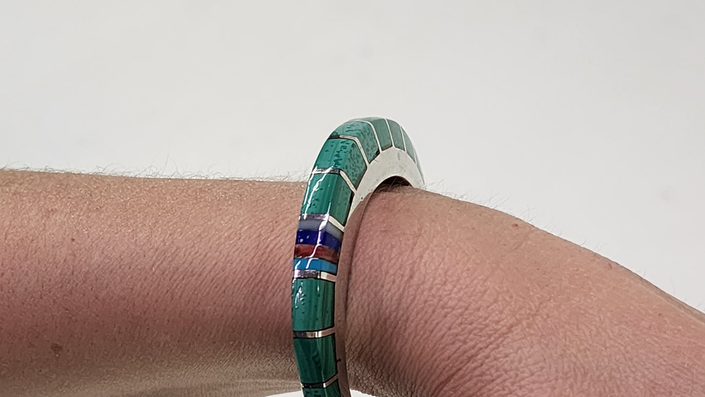 Malachite Inlay Cuff