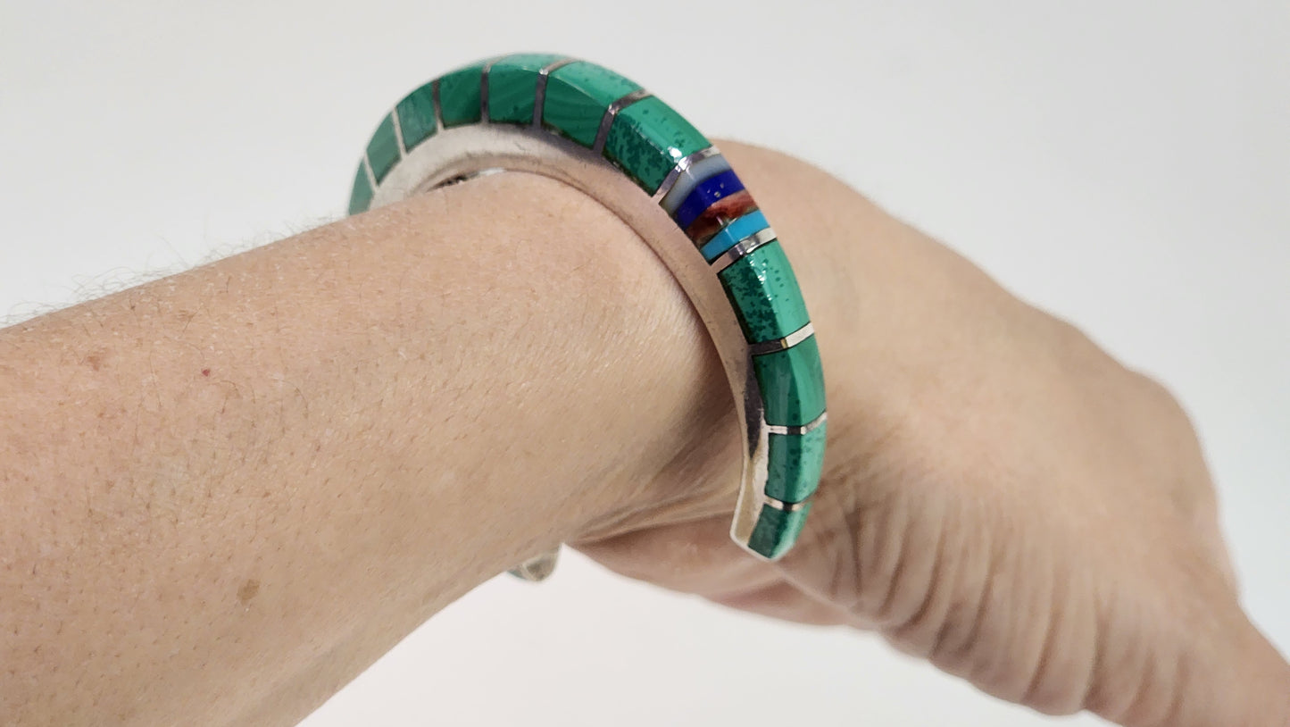 Malachite Inlay Cuff