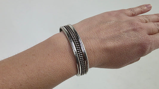 Sterling Silver Layered Cuff