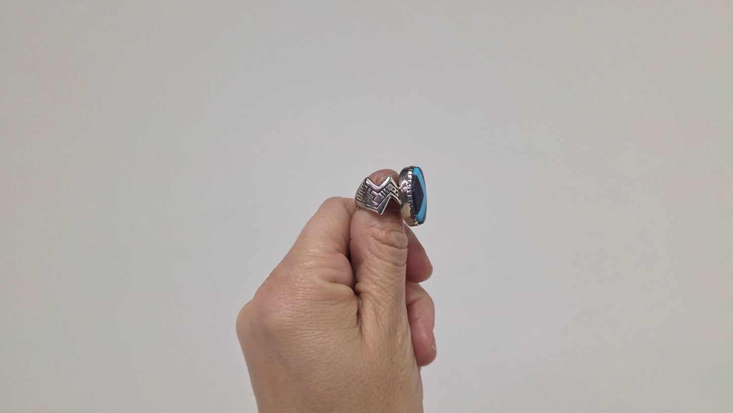 Malachite, Turquoise, Lapis Ring