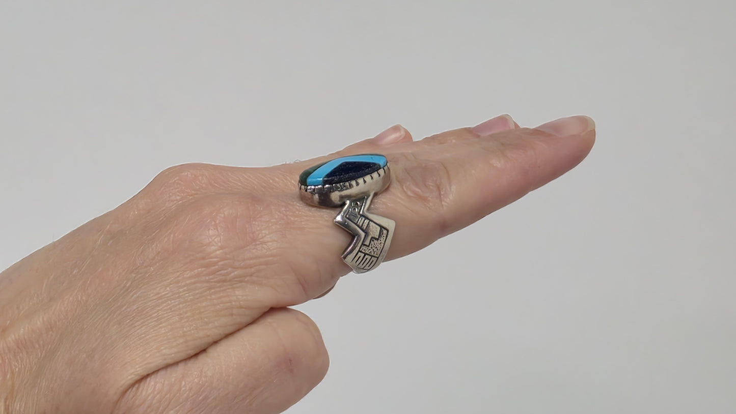 Malachite, Turquoise, Lapis Ring