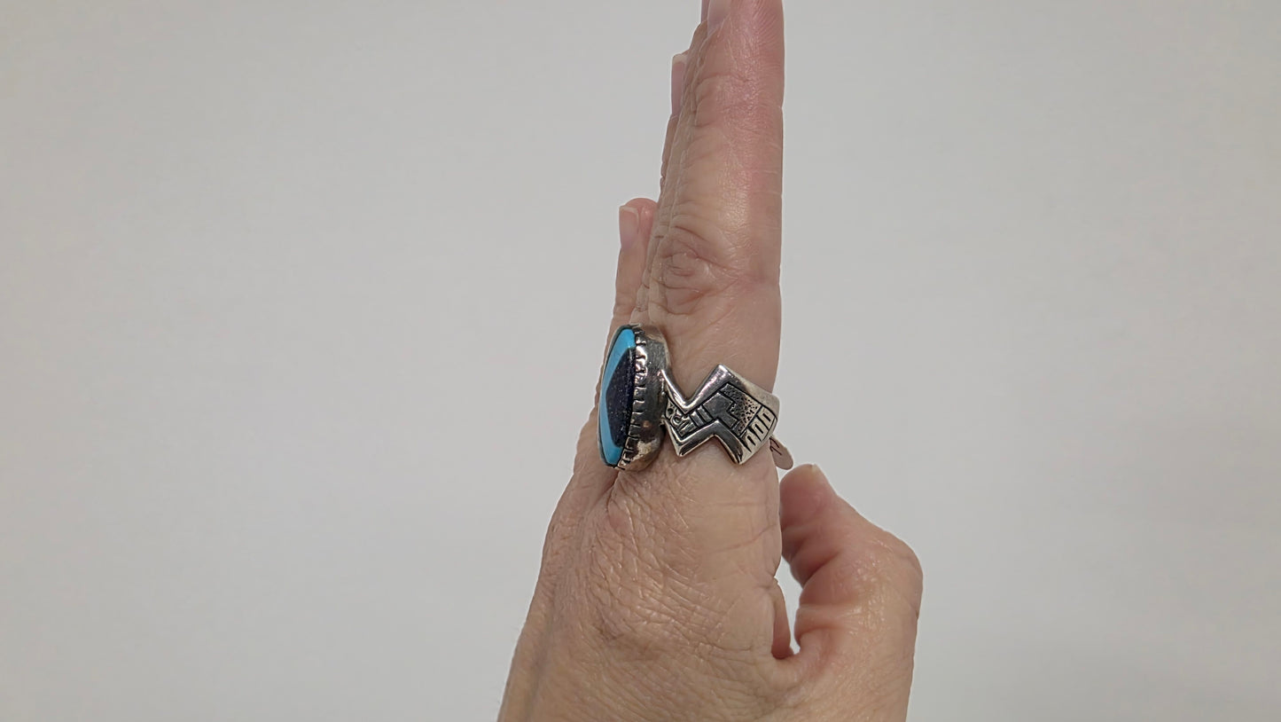 Malachite, Turquoise, Lapis Ring
